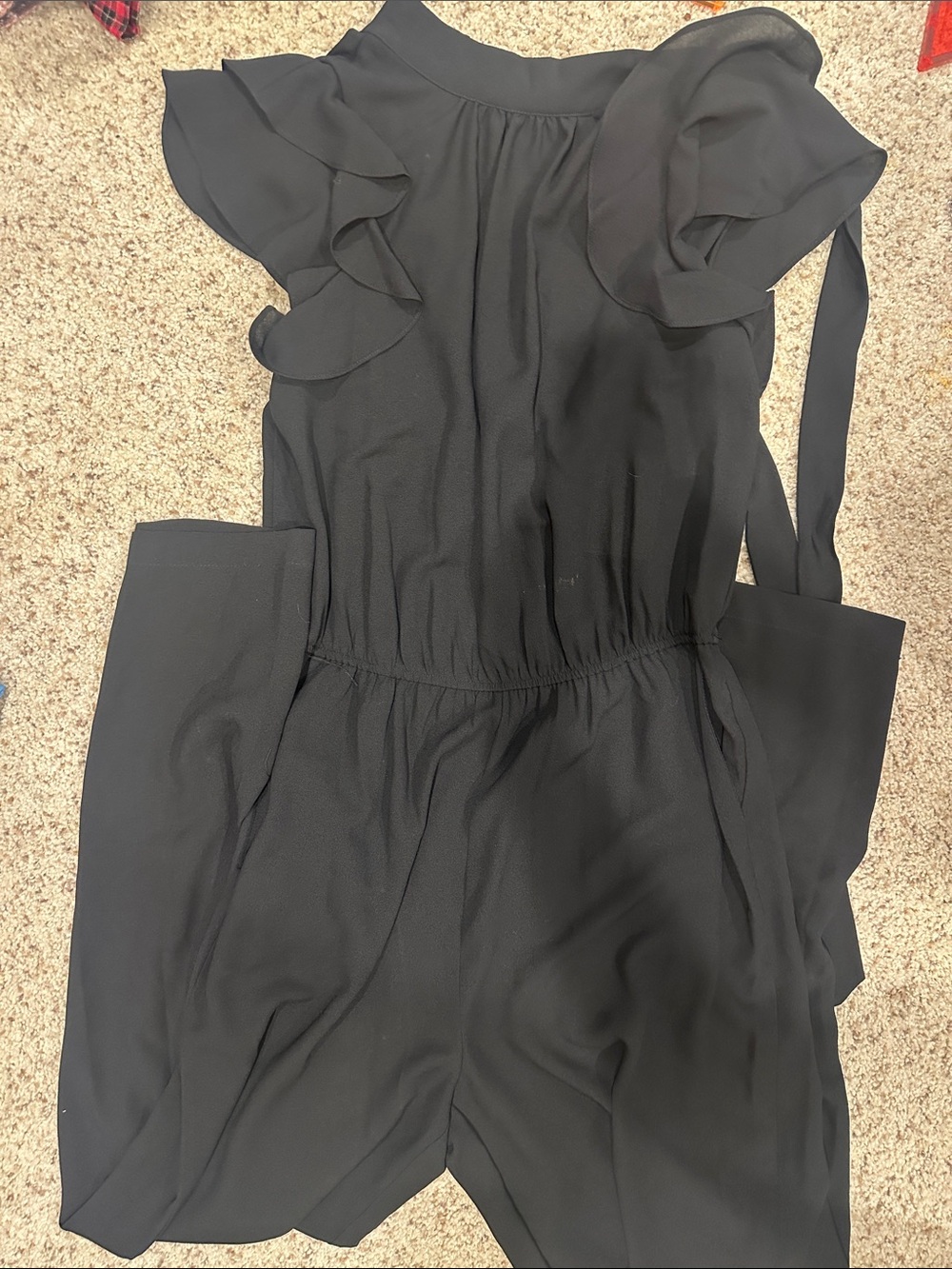 1. State Black Ruffle Sleeve Jumpsuit